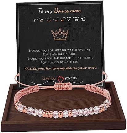 Morse Code Bracelets for Women Mothers Day Gifts 2026 Graduation Gifts Mom Birthday Gift Pink Braided Bracelets Teen Trendy Stuff Inspirational Best Friend Birthday Gifts for Daughter Girlfriend Christmas Stocking Stuffers Jewelry by BTYSUN