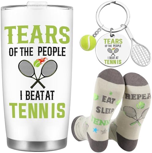 CRASHOT Tennis Gifts for Women and Men, Tumbler Gift Set for Tennis Players by CRASHOT