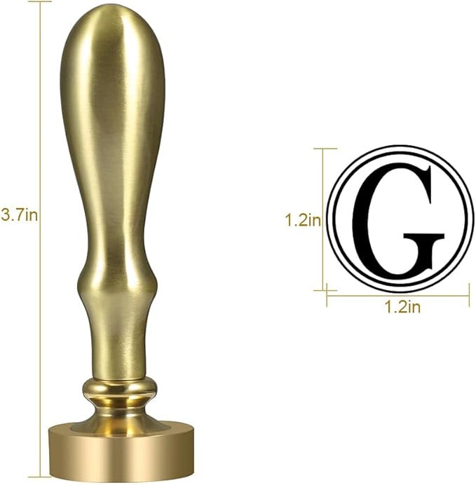 Ice Cube Stamp for Cocktails Ice Stamp Brass Head with Handle, Ice Branding Stamp for Ice Cubes Cocktail Whiskey Drinks Party Wedding Making DIY Crafting (Letter G)