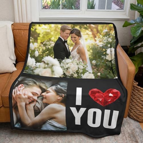 inkArts Custom Blanket with Photos, Personalized Photo Blankets Using My Own Photos, Customized Blankets with Pictures, Personalized Gifts for Women Men Baby Child - Image 3