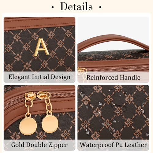 Initial Makeup Bag Personalized Gift for Women Teen Girls - Image 4