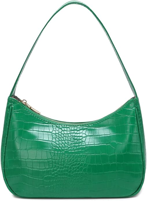 Shoulder Bags for Women, Cute Hobo Tote Handbag Mini Clutch Purse with Zipper Closure