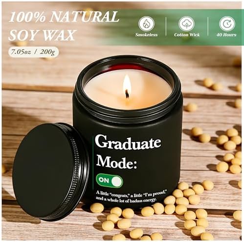 2026 Graduation Gifts for Her Him, Congratulations Grad Decoration for Women Men, Graduate Presents for Masters Degree High School College PHD Nurse, 7oz Funny Lavender Scented Candle, Style-K - Image 2