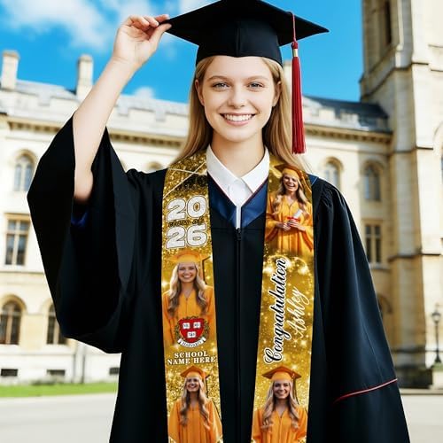 D-Story RN Graduation Stole Custom Nursing Stole Registered Nurse BSN MSN Graduation Sash Class of 2026 - Image 5