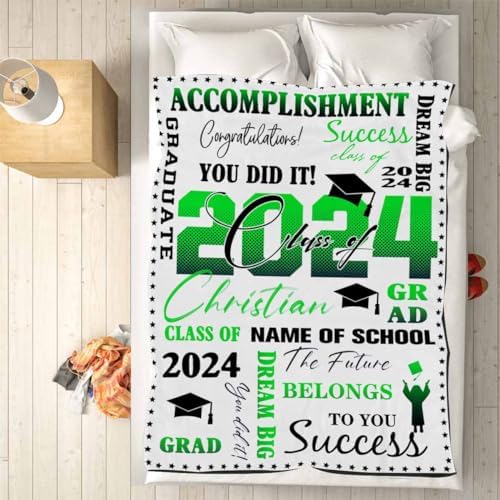 Costume Blanket with Pictures Custom Blanket with Picture Personalized Graduation 2024 Blanket Graduation Gift Card Custom Memories Throw Blanket 43x56inch - Image 5