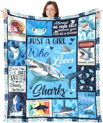 Wxiben Shark Throw Blanket Ocean Animals Blanket Gifts for Boys Girls by Wxiben