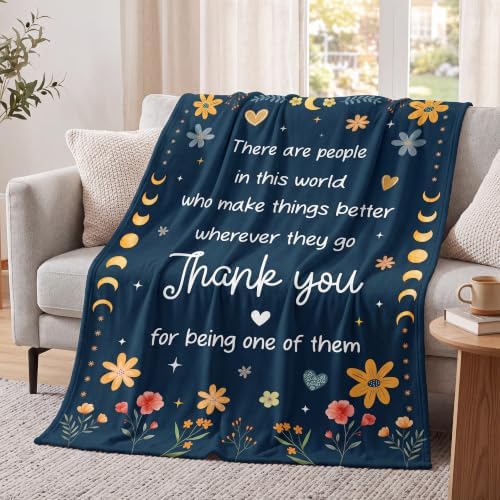 WRAPIX Thank You Gifts for Women Men - Soft Fleece Throw Blanket 60x80 in - Image 6