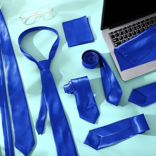 Zhanmai 48 Pcs Mens Ties and Pocket Square Set Satin - Image 6
