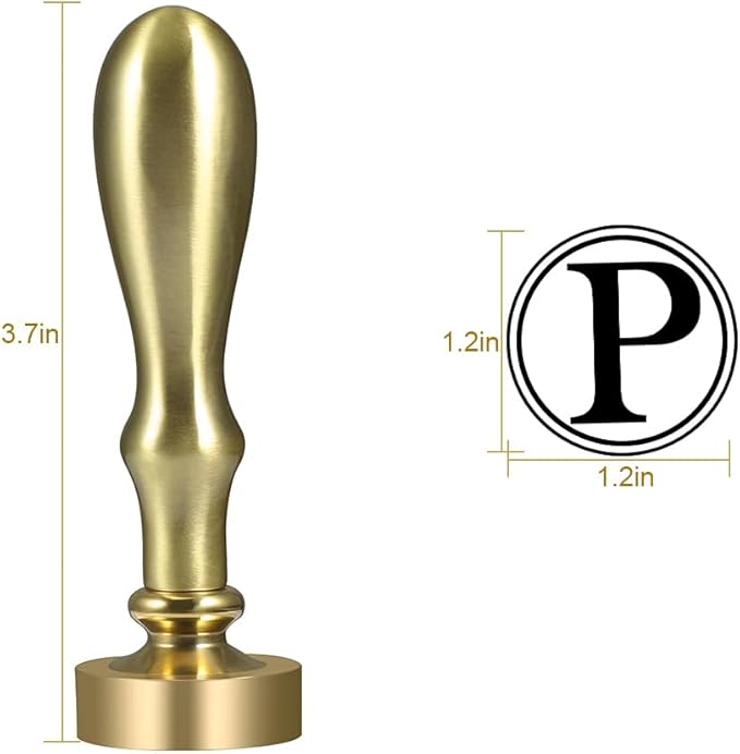 Ice Cube Stamp for Cocktails Ice Stamp Brass Head with Handle, Ice Branding Stamp for Ice Cubes Cocktail Whiskey Drinks Party Wedding Making DIY Crafting (Letter P)