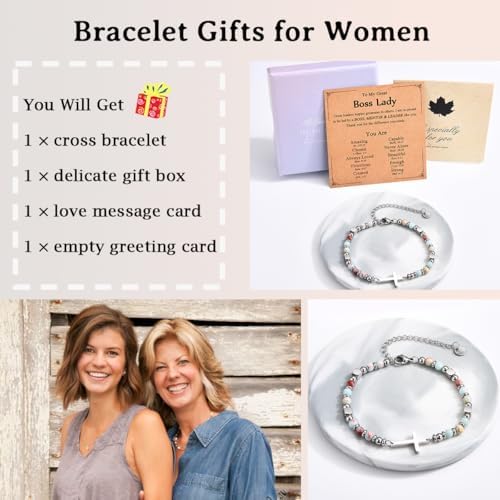 Christian Gifts for Women Girls, Religious Cross Bracelet - Image 4
