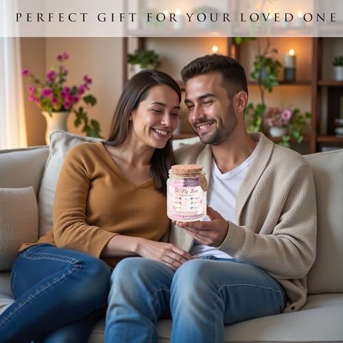 Faith Love Bible Verse Jar - Christian Mothers Day Gifts for Wife Girlfriend, Christian Gifts for Women Men, Scripture Cards for Bible Study Anniversary Valentine Birthday Couples Gift for Her Him - Image 4