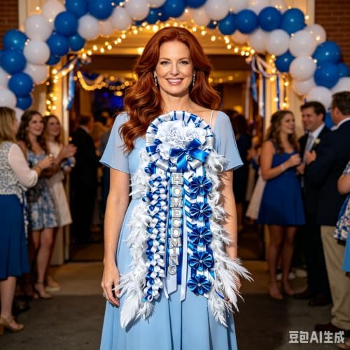 31'' Advanced Large Homecoming Mum Supplies Luxury Silk Homcoming Mum Flower with Feather for Clothes Fabric Satin Ribbon Senior Night Back to School Week Party Decor - Image 3