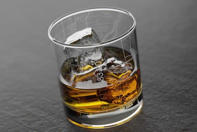 Well Told Engraved Columbus Ohio Map Rocks Glass, Old Fashioned Whiskey Glass (11 oz, Clear) Etched Whiskey Glass, Gifts For Whiskey Lovers