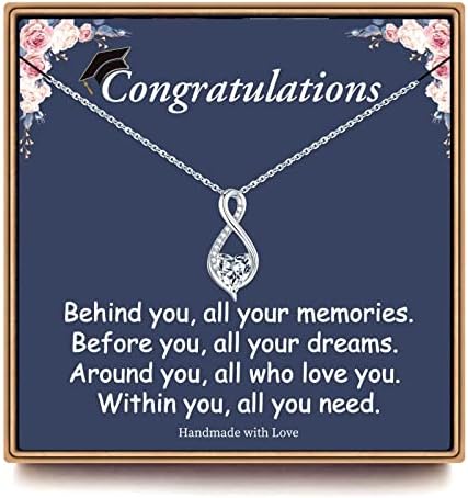 2026 Graduation Gifts for Her - Class of 2026 White Gold Plated Graduation Necklace, College School Graduation Necklace Gifts for Her Women by PAERAPAK