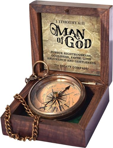 For I Know The Plans I Have For You, Jeremiah 29:11, Solid Brass Directional Engraved Compass, Baptism Gifts for Boys Girls, First Communion, Christian Gifts for Men, First Confirmation Gifts for Boys by TADIZAYN