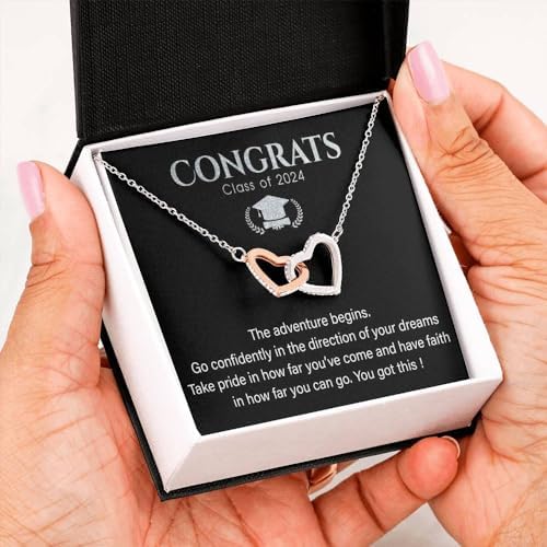 VIRAGIL 2023 Graduation Gifts for Her, Class of 2024 Love Knot Sterling Silver Pendant Necklace Senior College Graduation Jewelry Gifts for Girl Daughter - Image 3