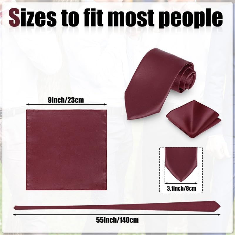 Zhanmai 48 Pcs Mens Ties and Pocket Square Set Satin - Image 2