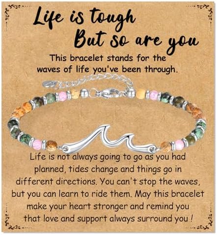 Wave Bracelets Gifts for Women, Birthday Graduation Christmas Jewelry Gifts for Daughter Granddaughter Best Friend Sister by Unknown