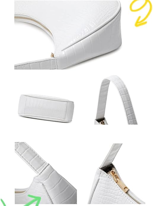 Shoulder Bags for Women, Cute Hobo Tote Handbag Mini Clutch Purse with Zipper Closure