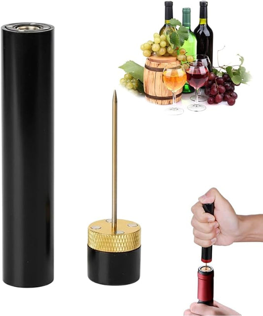 Wine Bottle Opener, Pocket Air Pressure Pump Wine Bottle Opener, Portable Wines Cork Open Bottles Tool, Mini Travel Corkscrew Quick Bottles Opening for Home Restaurant Party (Gold)