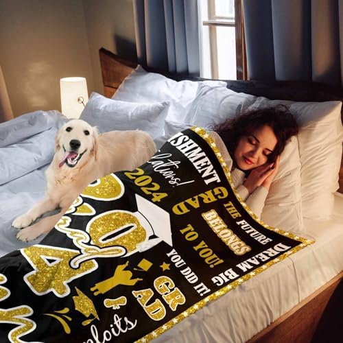 Custom Graduation Blanket with Name Collage Personalized Graduation 2024 Blanket Picture Blanket Blanket with Pictures Customized Flannel Picture Blanket 43x56inch - Image 6
