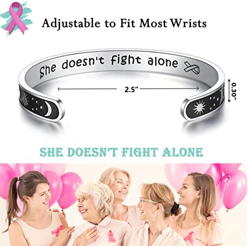 TONY & SANDY Inspirational Bracelets for Women Teen Girls Personalized Gifts for Daughter Granddaughter Mom Sister Friends Stainless Steel Engraved Cuff Birthday Easter Christmas - Image 5
