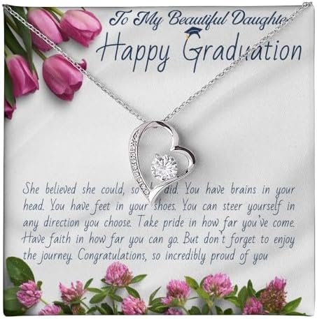 VIRAGIL 2023 Graduation Gifts for Her, Class of 2024 Love Knot Sterling Silver Pendant Necklace Senior College Graduation Jewelry Gifts for Girl Daughter by VIRAGIL