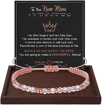 Morse Code Bracelets for Women Mothers Day Gifts 2026 Graduation Gifts Mom Birthday Gift Pink Braided Bracelets Teen Trendy Stuff Inspirational Best Friend Birthday Gifts for Daughter Girlfriend Christmas Stocking Stuffers Jewelry by BTYSUN
