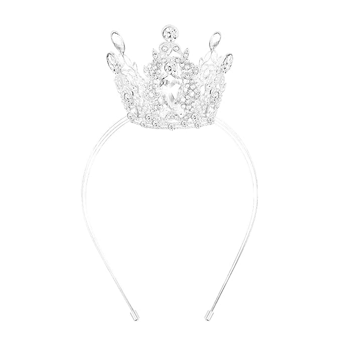 VELSCRUN Silver Crystal Tiara Headband, Crowns for Women, Princess Girls Tiaras, Royal Queen Crown Princess Quinceanera Headpieces for Birthday Prom Bride Wedding Pageant Party Hair Band