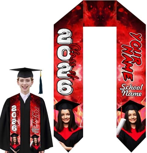 Custom Graduation Stole for Class of 2026 Personalized Unisex Graduation Sash Unique Gifts for Him Her by Custom