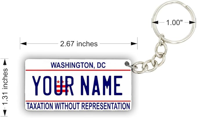 License Plate Keychain - Personalized - All States Multicolor