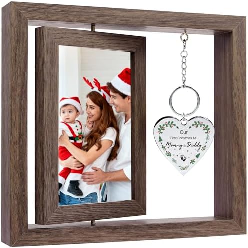 Our First Christmas as Mommy and Daddy Picture Frame, Gifts for New Mom and Dad, Baby First Christmas Picture Frame, 1st Xmas Gifts for New Parents Newborn Baby by Fooyekep