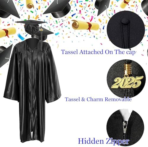 Custom Graduation Gown and Cap 2026, Personalized Graduation Cap and Gown with Grad Stole for High School College - Image 3