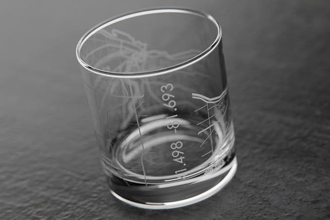 Well Told Engraved Cleveland Ohio Map Rocks Glass, Old Fashioned Whiskey Glass (11 oz, Clear) Etched Whiskey Glass, Gifts For Whiskey Lovers