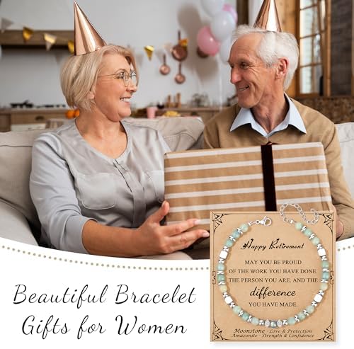 Gifts for Women Moonstone Bracelet, Amazonite Imperial Jasper Bracelets - Image 7
