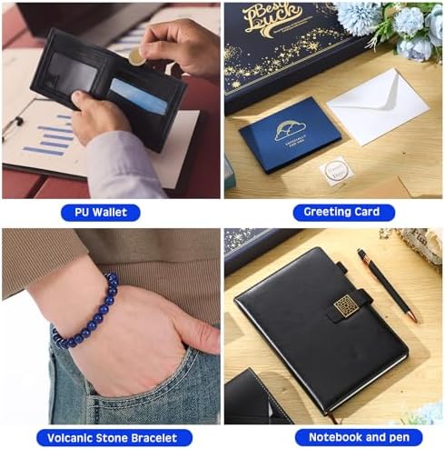 13 Pcs Birthday Gifts Baskets for Men Gifts Set for Christmas, Navy Blue - Image 4