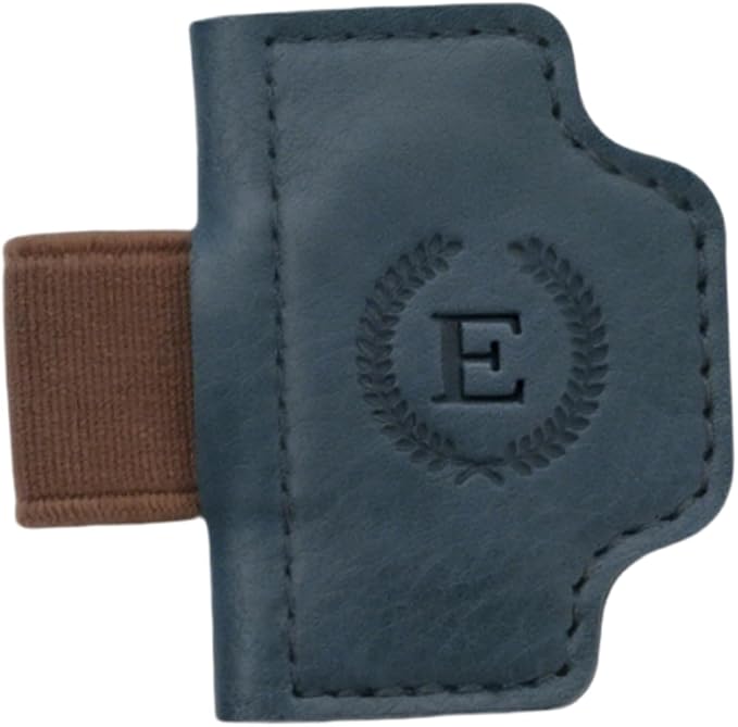 Personalized Magnetic Bygone Mark Bookmark with Pen Holder, 26 Letters Name Initial Custom Leather Book Mark for Women, Gifts for Book Lovers and Readers (Blue,E)