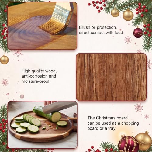 7 Pcs Christmas Cutting Board Gift Set with Cheese Knife,Reindeer - Image 6