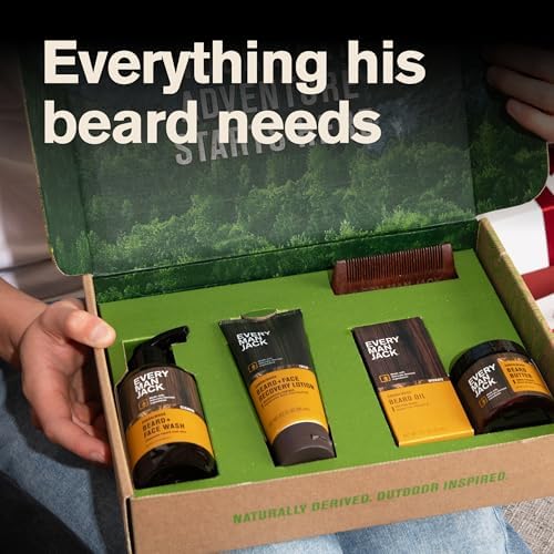 Every Man Jack Complete Beard Care Kit for Men, Sandalwood Teak, Gift Set - Image 2
