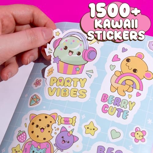 Horizon Group USA Sticker Book, Just My Style Kawaii, 1500+ Stickers - Image 2