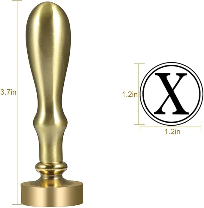 Ice Cube Stamp for Cocktails Ice Stamp Brass Head with Handle, Ice Branding Stamp for Ice Cubes Cocktail Whiskey Drinks Party Wedding Making DIY Crafting (Letter X)