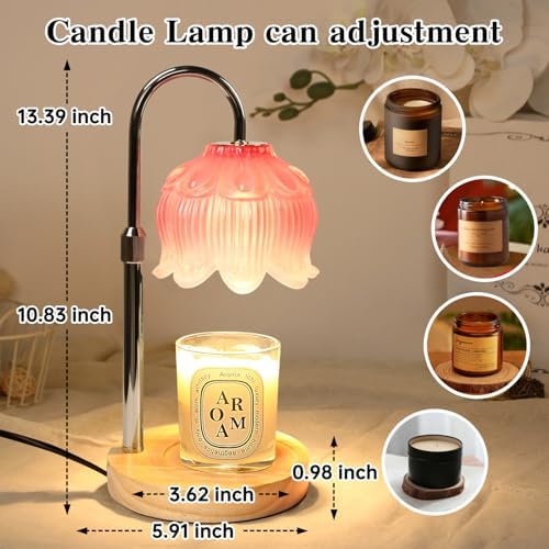 GEEZO Fragrance Candle Warmer Lamp，Electric Candle Warmer with Timer & Dimmer，Mom Christmas Birthday Gifts for Women, House Warming Gifts New Home Bedroom Decor - Image 6