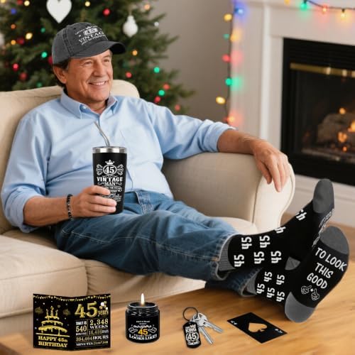 45th Birthday Gifts for Men Tumbler Set, Unique Gift for 45 Year Old Man - Image 3