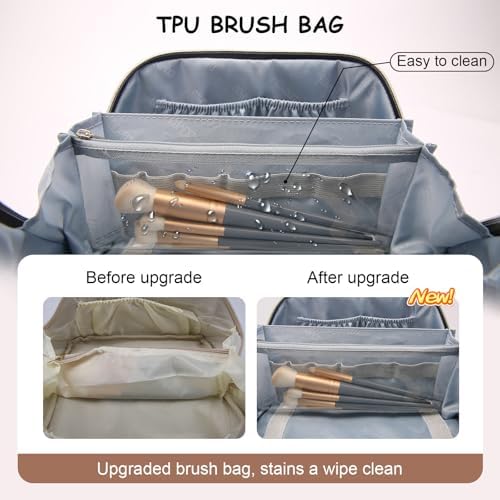 BOYATU Travel Makeup Bag Organizer: 3 Pcs Leopard Cometic Bag Set for Women - Image 6