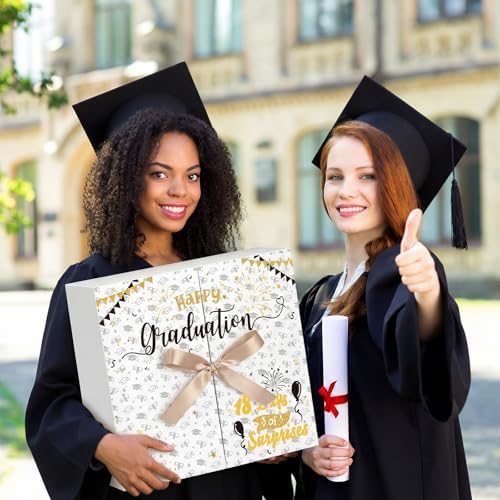 Graduation Advent Calendar 2026 Grad Empty Gift Box, Black Gold - Image 3