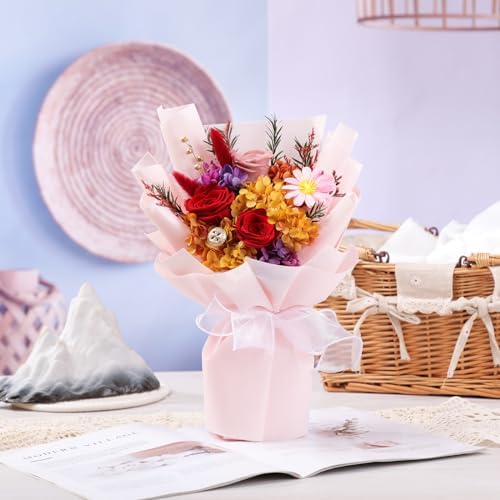 Lovenfold Flowers for Delivery,Preserved Flowers Bouquets,Red Rose Bouquets that Last 1-3 Years,Birthday Flowers Gifts for Women Mom Grandma Wife Friends - Image 6