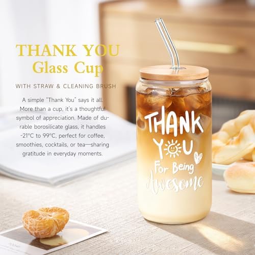 Thank You Spa Gift Basket for Women, Employee Appreciation Gifts for Coworkers, Relaxing Self Care Gift Box with Glass Cup Candle for Teacher Boss Secretary - Image 3