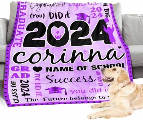 Blanket with Pictures Personalized Blankets Personalized Picture Blanket for Class of 2024 Graduates Photo Blanket Customized Personalized Blankets for Adults, 54x70inch - Image 4