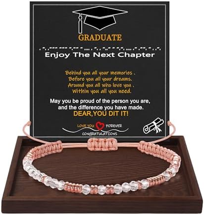 Morse Code Bracelets for Women Mothers Day Gifts 2026 Graduation Gifts Mom Birthday Gift Pink Braided Bracelets Teen Trendy Stuff Inspirational Best Friend Birthday Gifts for Daughter Girlfriend Christmas Stocking Stuffers Jewelry by BTYSUN