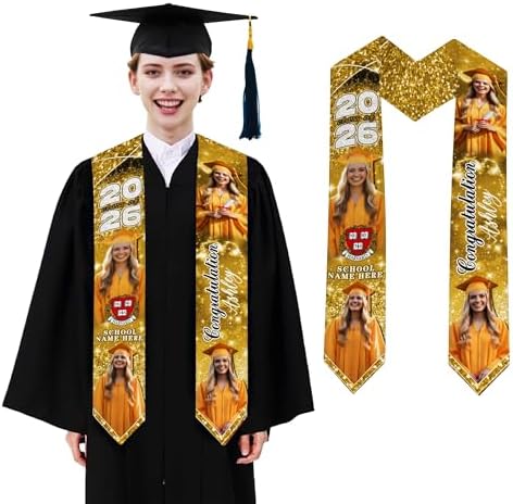 D-Story RN Graduation Stole Custom Nursing Stole Registered Nurse BSN MSN Graduation Sash Class of 2026 by Enjoy-yjl